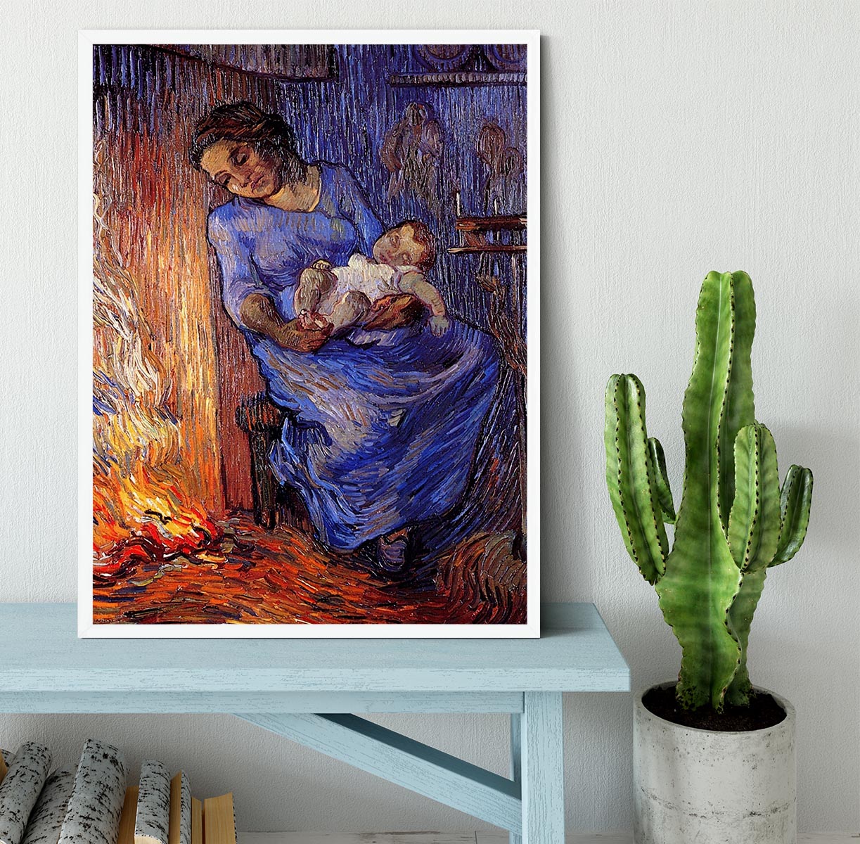 The Man is at Sea after Demont-Breton by Van Gogh Framed Print - Canvas Art Rocks -6