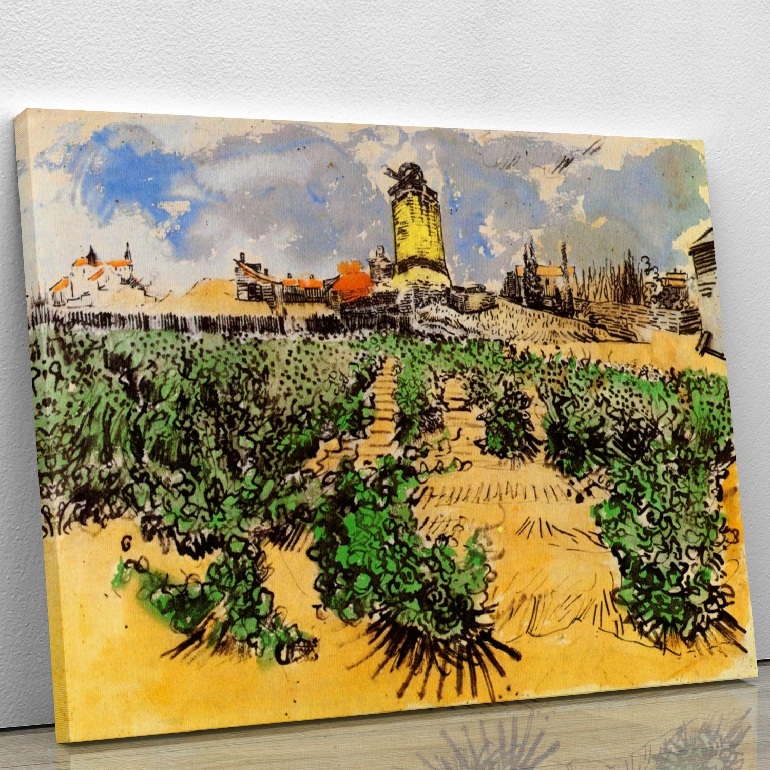 The Mill of Alphonse Daudet at Fontevielle by Van Gogh Canvas Print or Poster - Canvas Art Rocks - 1