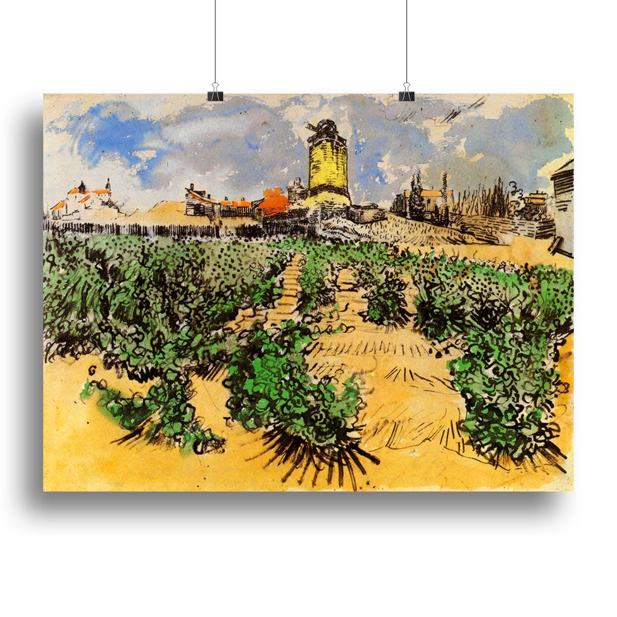 The Mill of Alphonse Daudet at Fontevielle by Van Gogh Canvas Print or Poster - Canvas Art Rocks - 2