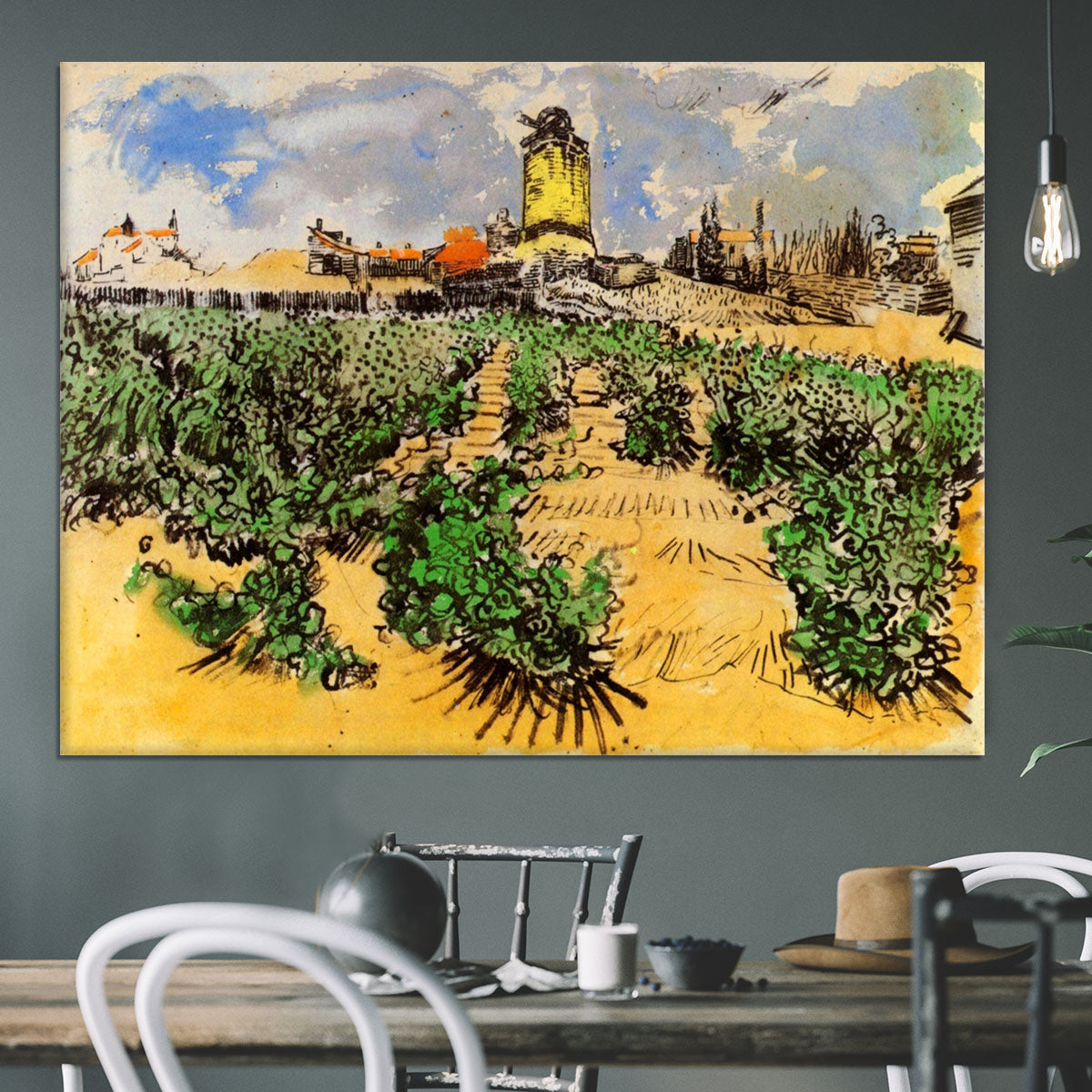 The Mill of Alphonse Daudet at Fontevielle by Van Gogh Canvas Print or Poster - Canvas Art Rocks - 3