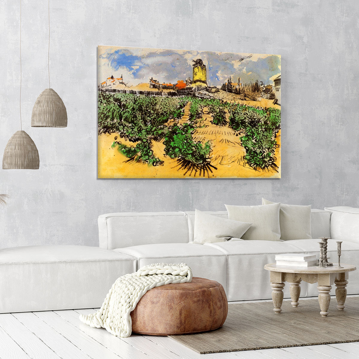 The Mill of Alphonse Daudet at Fontevielle by Van Gogh Canvas Print or Poster - Canvas Art Rocks - 6