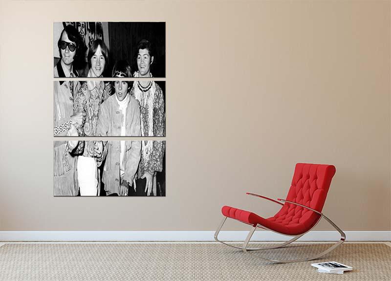 The Monkees in paisley 3 Split Panel Canvas Print - Canvas Art Rocks - 2