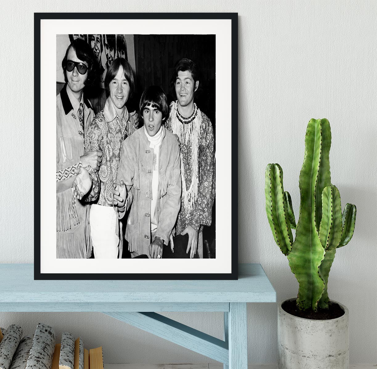 The Monkees in paisley Framed Print - Canvas Art Rocks - 1
