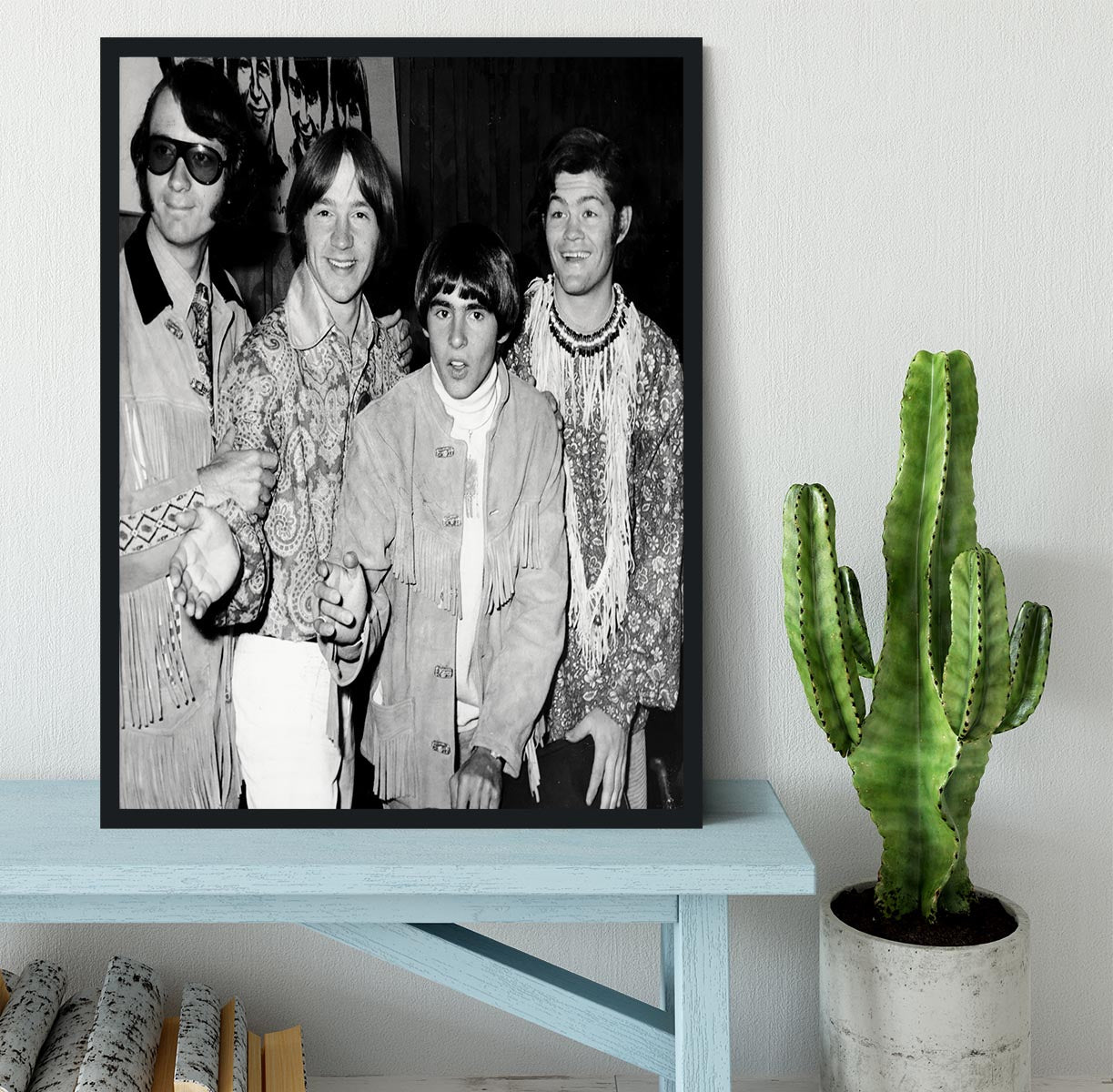 The Monkees in paisley Framed Print - Canvas Art Rocks - 2