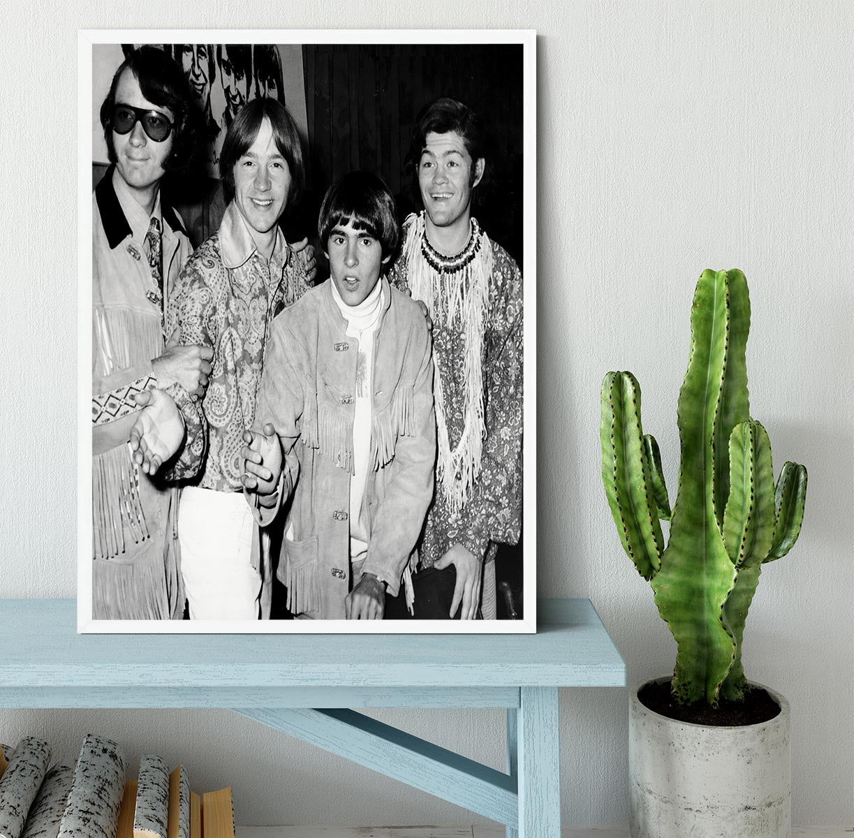 The Monkees in paisley Framed Print - Canvas Art Rocks -6
