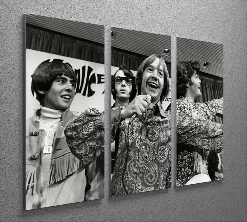 The Monkees playing around 3 Split Panel Canvas Print - Canvas Art Rocks - 2