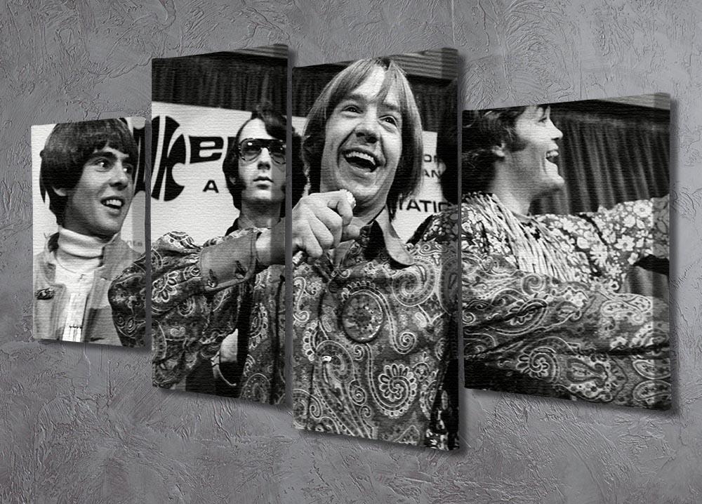 The Monkees playing around 4 Split Panel Canvas - Canvas Art Rocks - 2