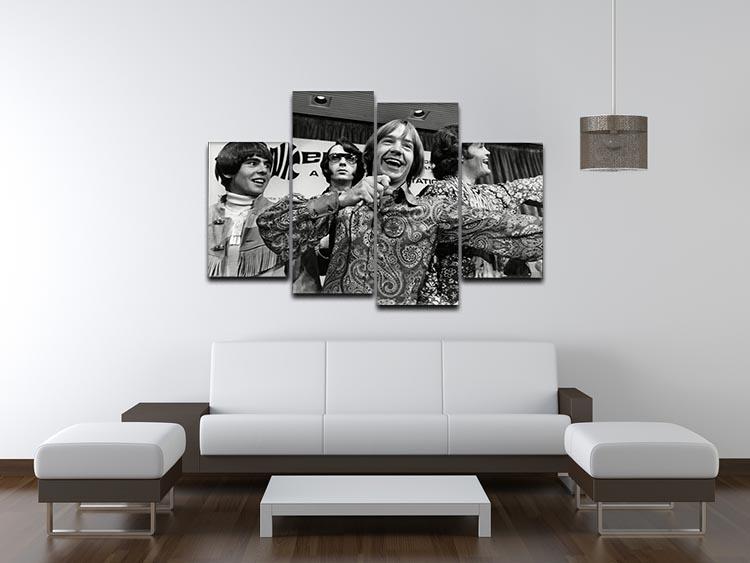 The Monkees playing around 4 Split Panel Canvas - Canvas Art Rocks - 3