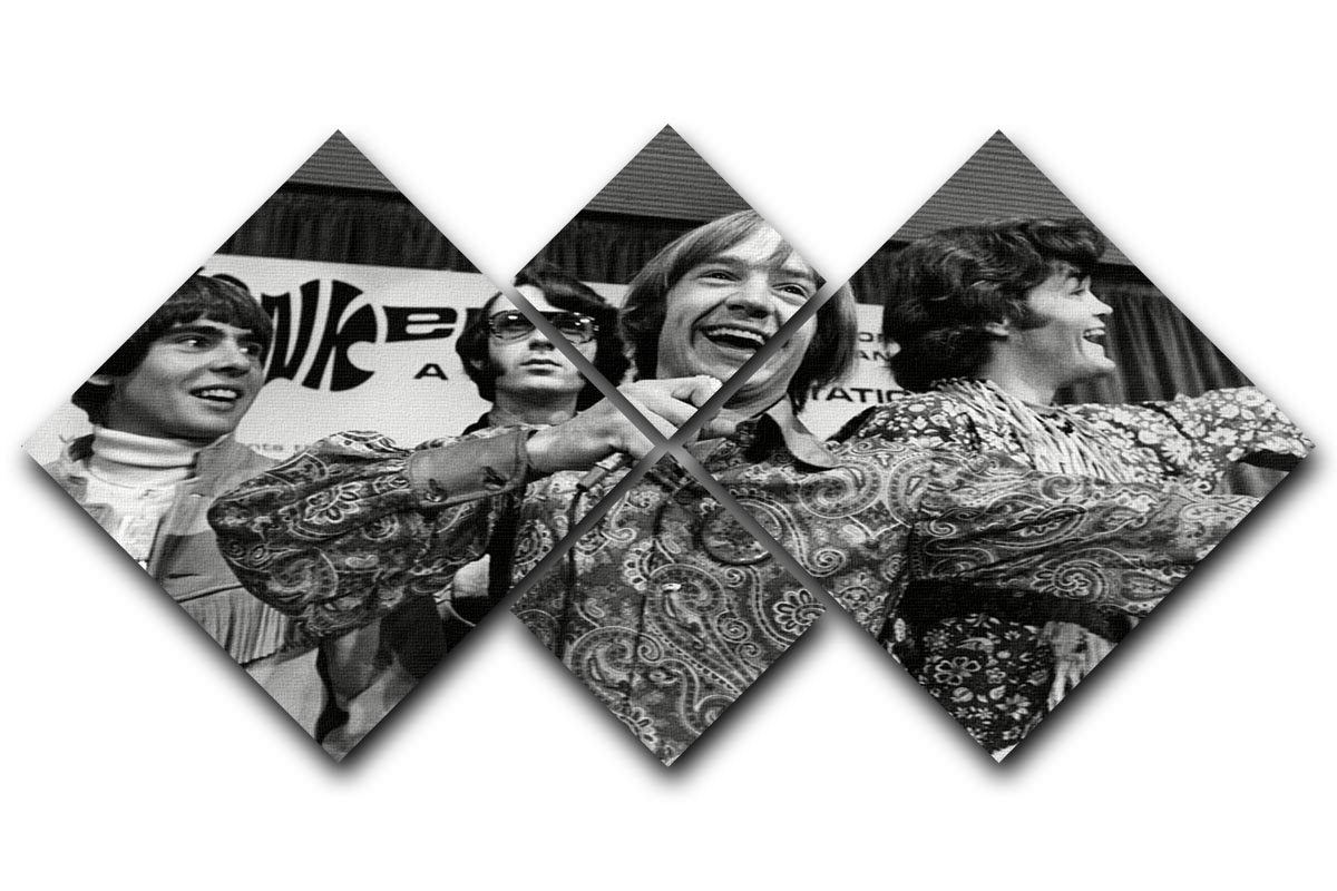 The Monkees playing around 4 Square Multi Panel Canvas  - Canvas Art Rocks - 1