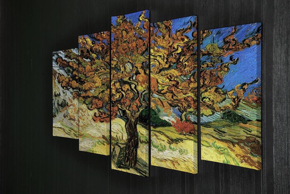 The Mulberry Tree by Van Gogh 5 Split Panel Canvas - Canvas Art Rocks - 2
