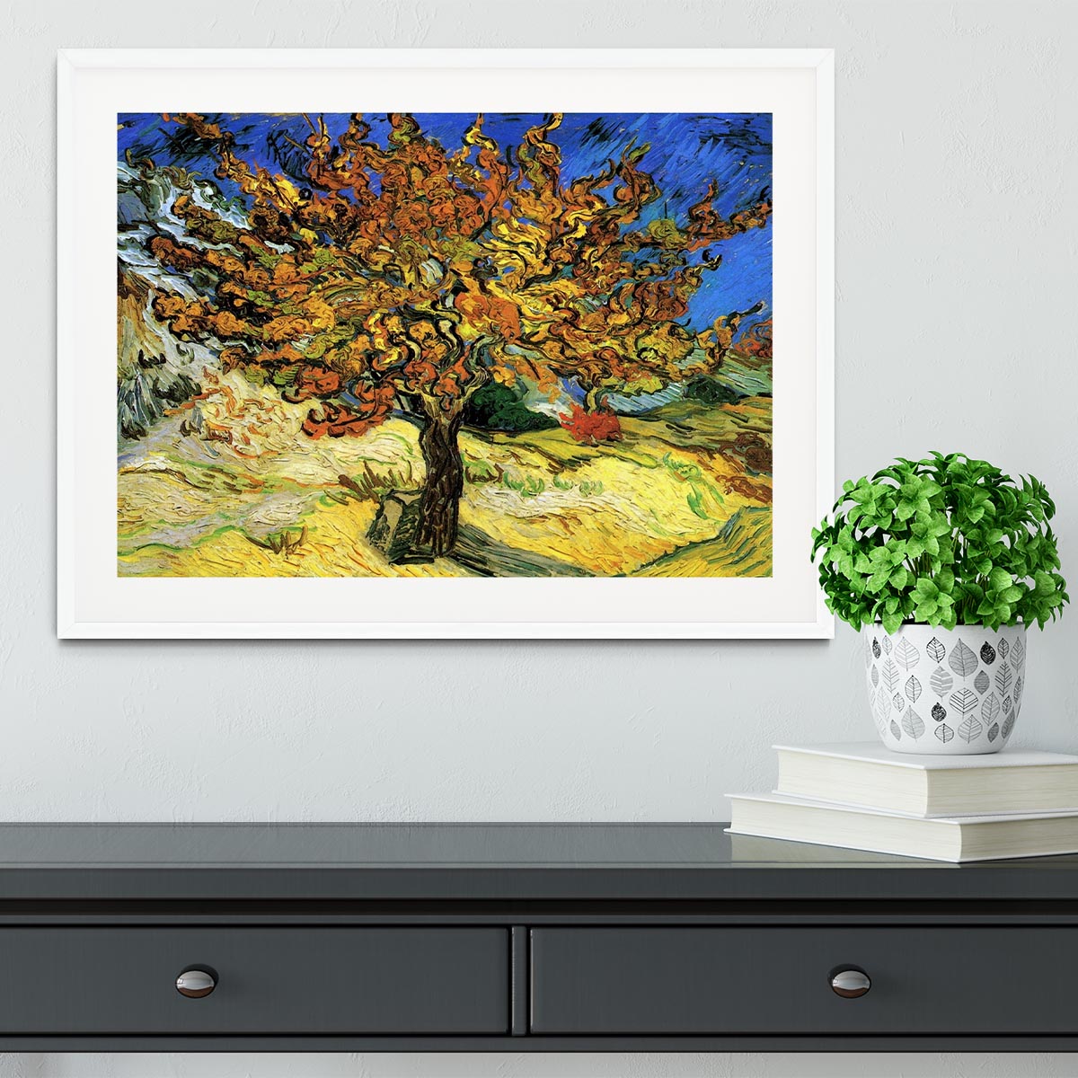 The Mulberry Tree by Van Gogh Framed Print - Canvas Art Rocks - 5