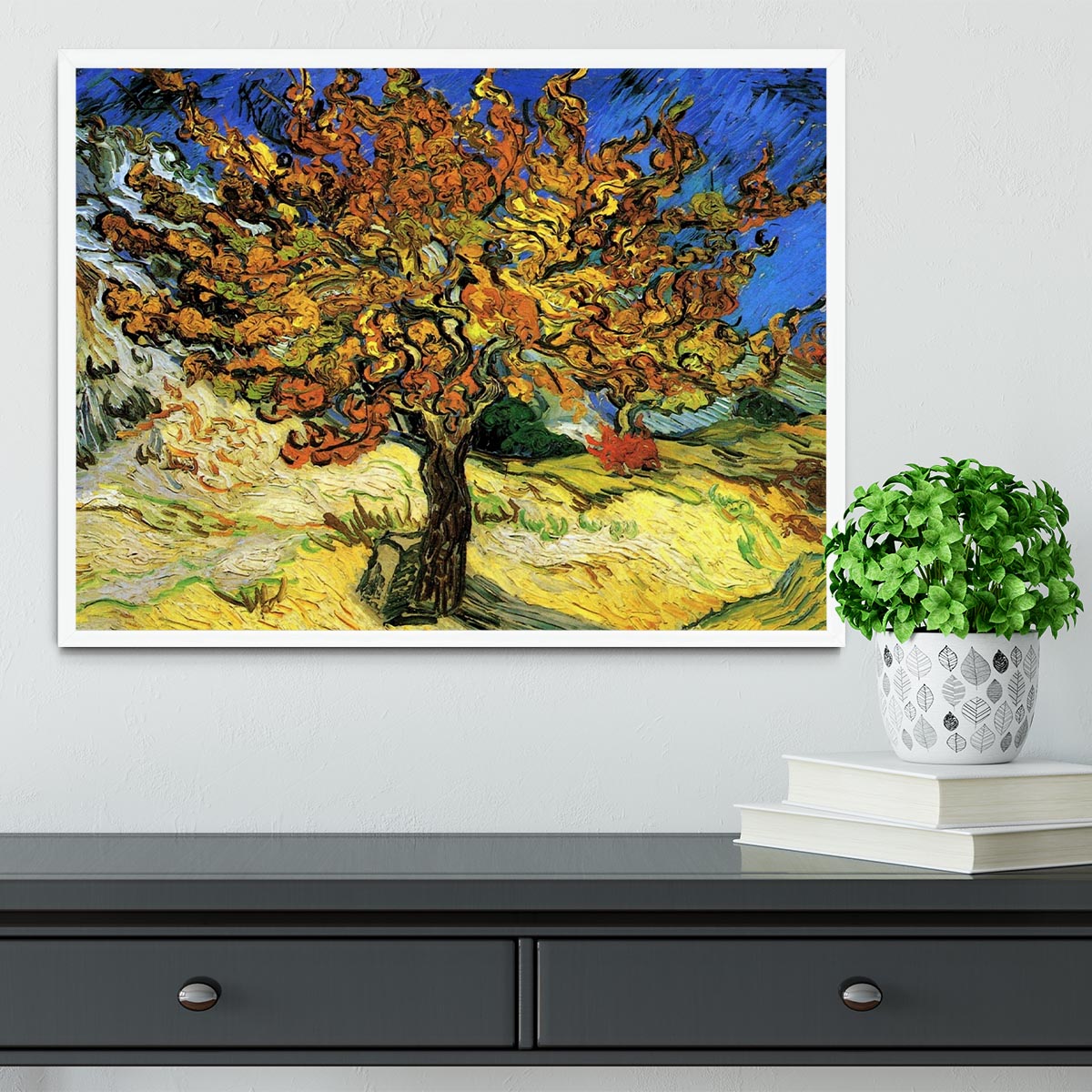 The Mulberry Tree by Van Gogh Framed Print - Canvas Art Rocks -6