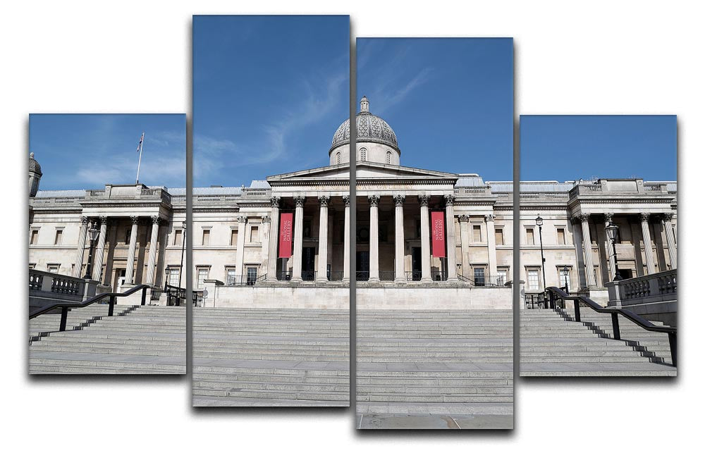 The National Gallery London under Lockdown 2020 4 Split Panel Canvas - Canvas Art Rocks - 1