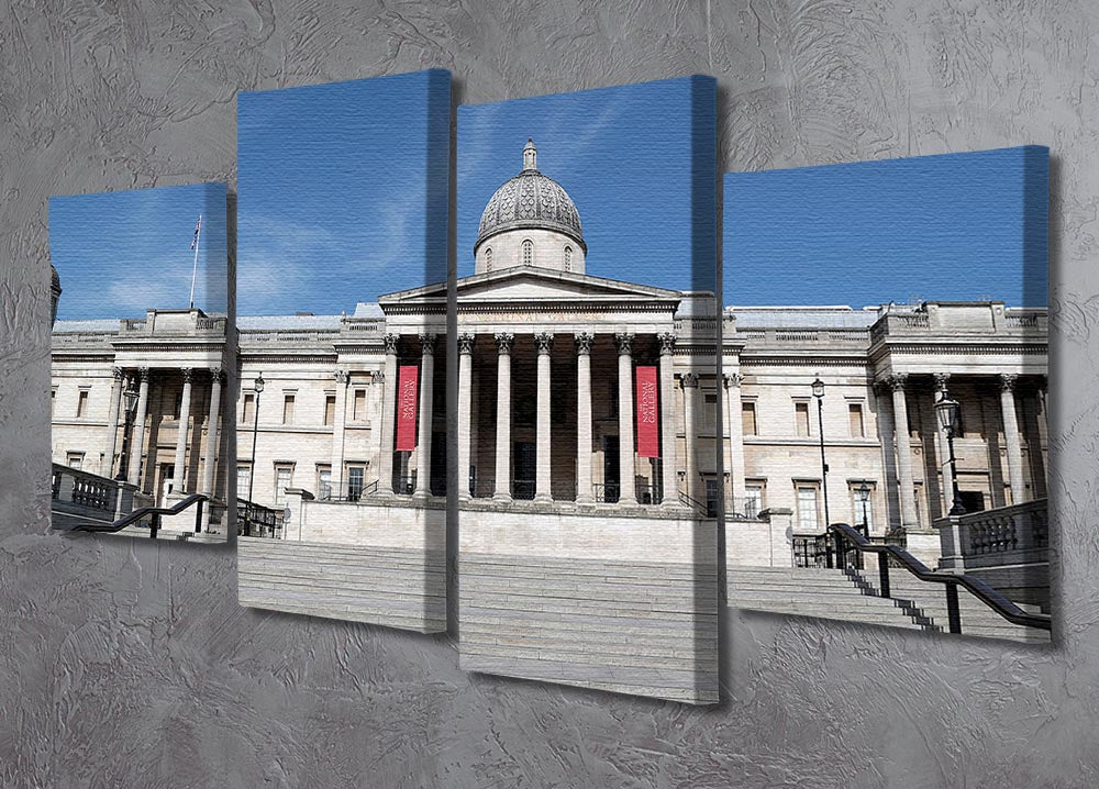 The National Gallery London under Lockdown 2020 4 Split Panel Canvas - Canvas Art Rocks - 2