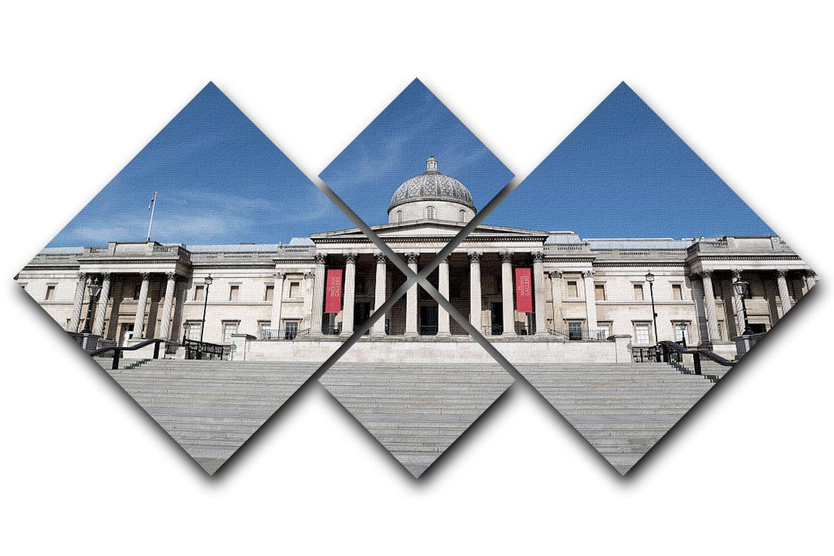 The National Gallery London under Lockdown 2020 4 Square Multi Panel Canvas - Canvas Art Rocks - 1