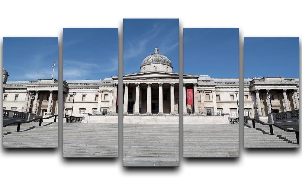 The National Gallery London under Lockdown 2020 5 Split Panel Canvas - Canvas Art Rocks - 1