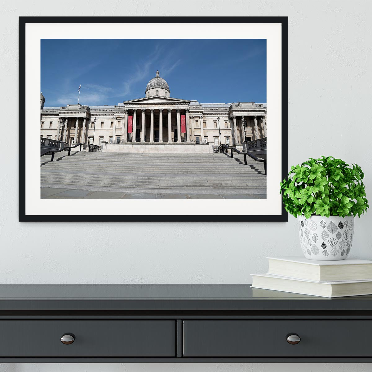 The National Gallery London under Lockdown 2020 Framed Print - Canvas Art Rocks - 1