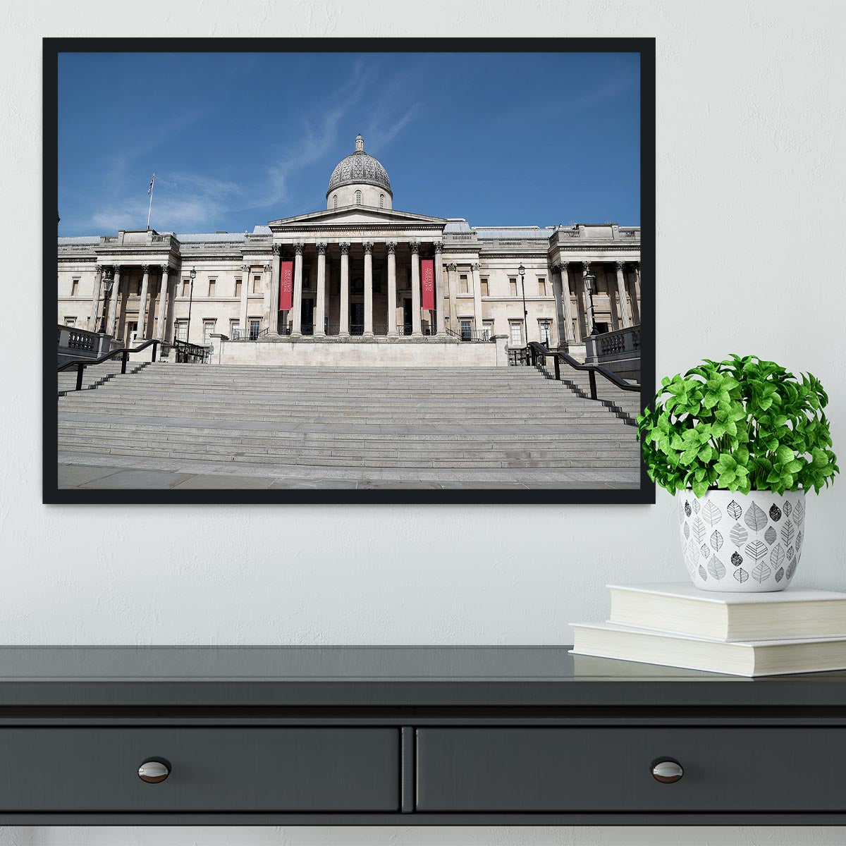 The National Gallery London under Lockdown 2020 Framed Print - Canvas Art Rocks - 2