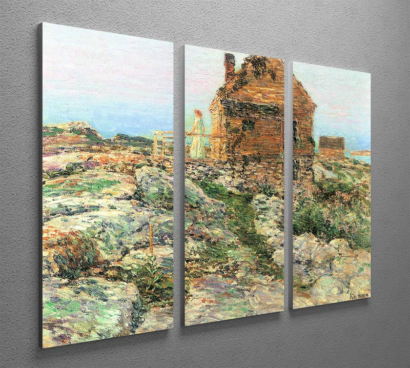The Norwegian hut by Hassam 3 Split Panel Canvas Print - Canvas Art Rocks - 2
