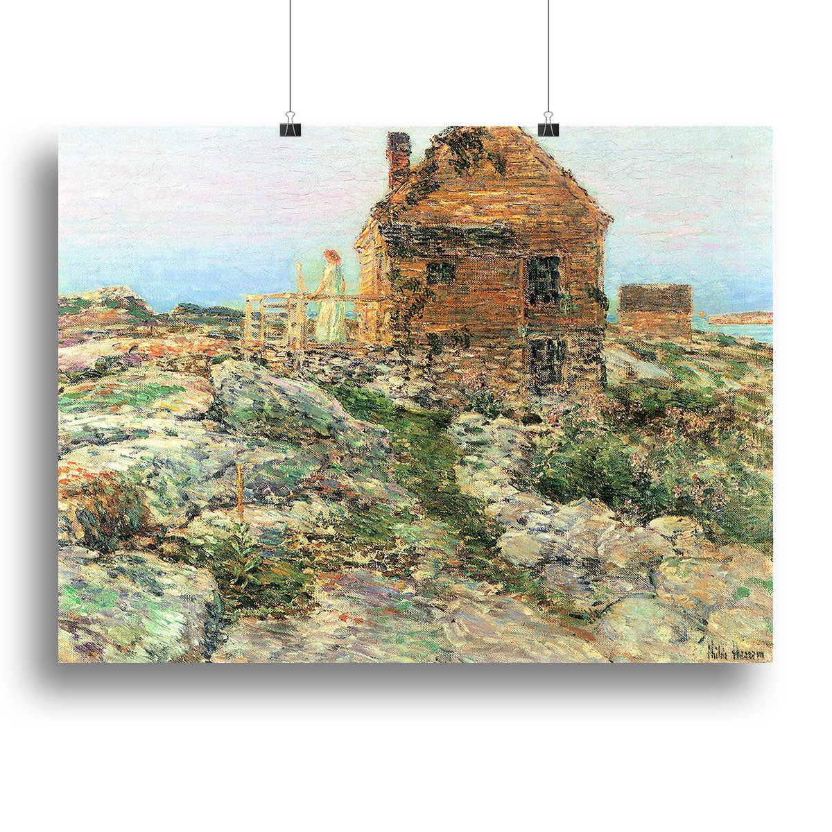 The Norwegian hut by Hassam Canvas Print or Poster - Canvas Art Rocks - 2