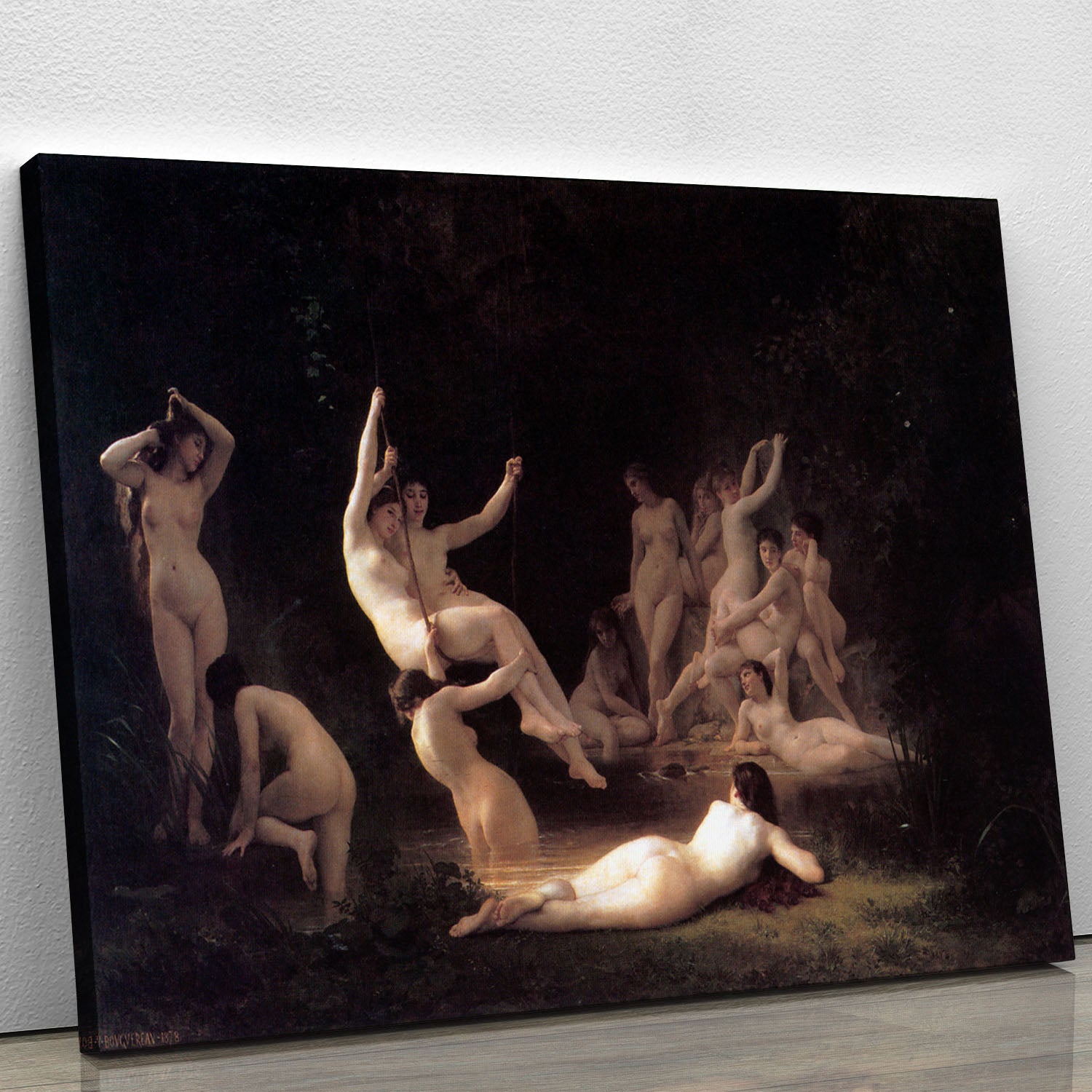 The Nymphaeum By Bouguereau Canvas Print or Poster - Canvas Art Rocks - 1