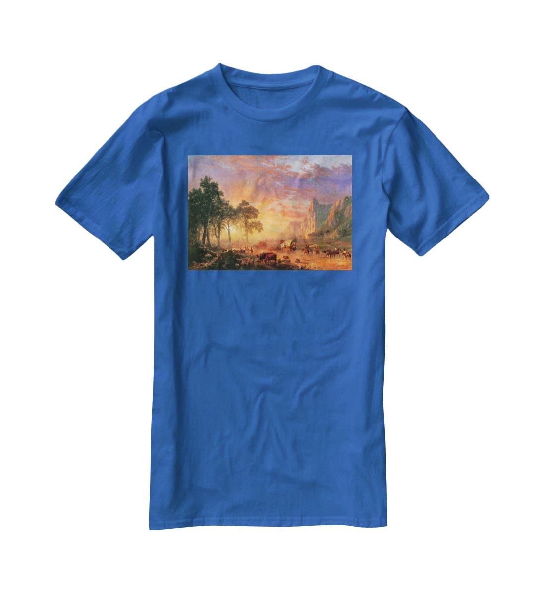 The Oregon Trail by Bierstadt T-Shirt - Canvas Art Rocks - 2