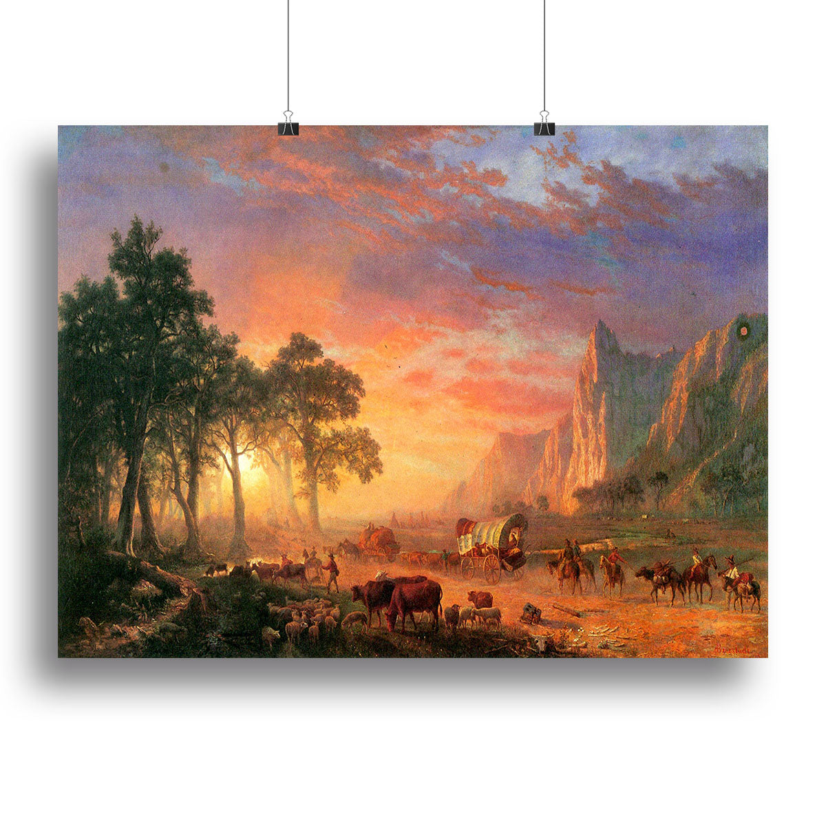 The Oregon Trail by Bierstadt Canvas Print or Poster - Canvas Art Rocks - 2