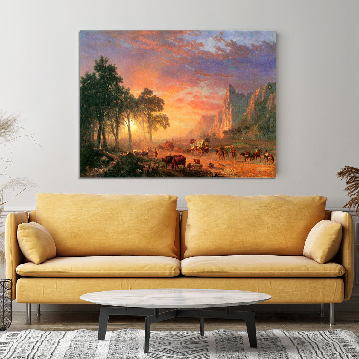 The Oregon Trail by Bierstadt Canvas Print or Poster - Canvas Art Rocks - 4