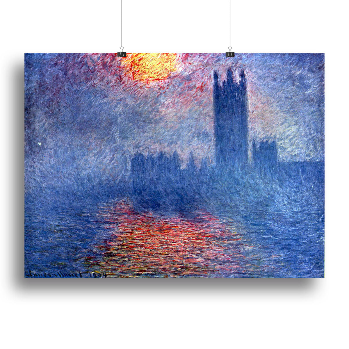 The Parlaiment in London by Monet Canvas Print or Poster - Canvas Art Rocks - 2