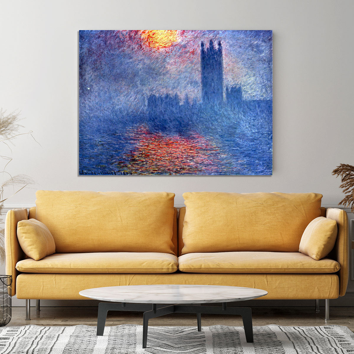 The Parlaiment in London by Monet Canvas Print or Poster - Canvas Art Rocks - 4