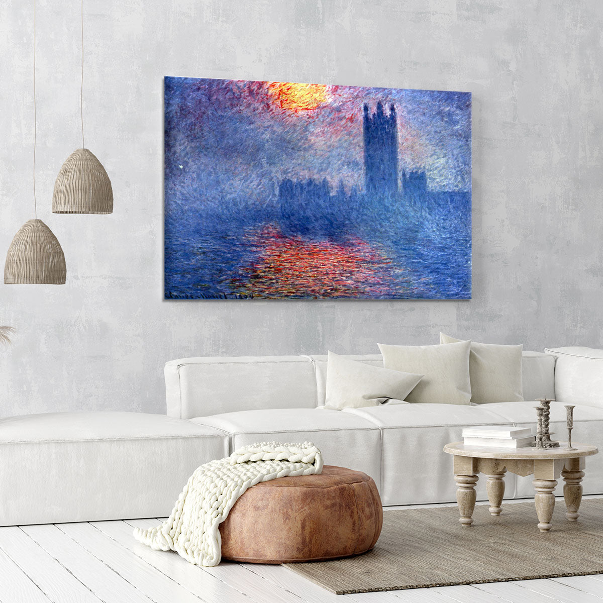 The Parlaiment in London by Monet Canvas Print or Poster - Canvas Art Rocks - 6