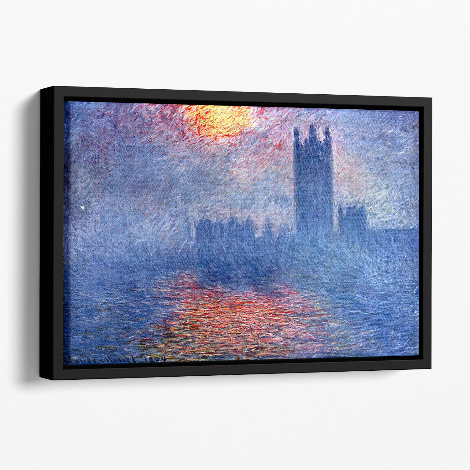 The Parlaiment in London by Monet Floating Framed Canvas