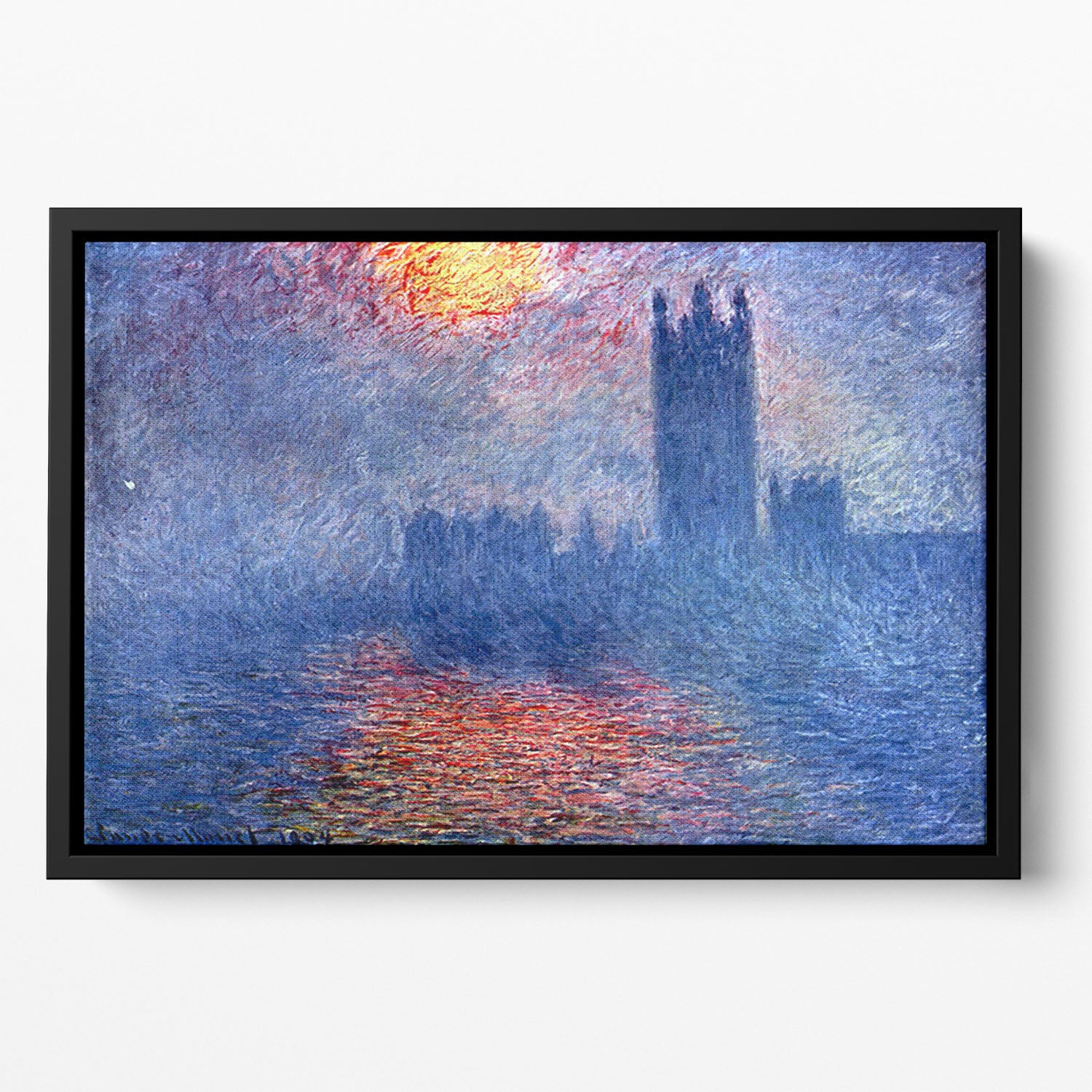 The Parlaiment in London by Monet Floating Framed Canvas