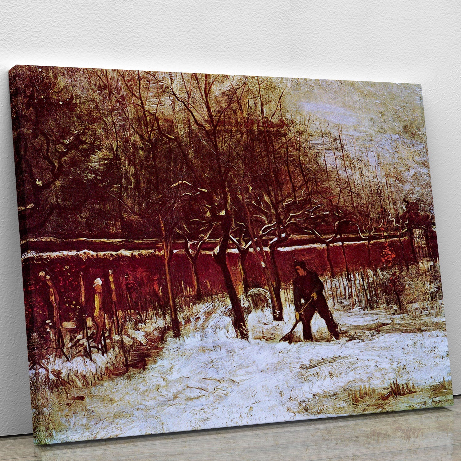 The Parsonage Garden at Nuenen in the Snow by Van Gogh Canvas Print or Poster - Canvas Art Rocks - 1