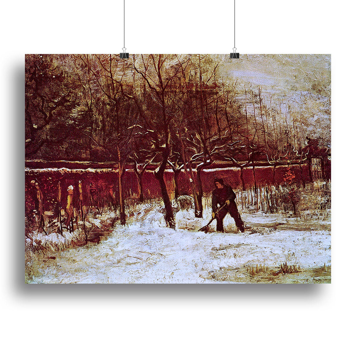 The Parsonage Garden at Nuenen in the Snow by Van Gogh Canvas Print or Poster - Canvas Art Rocks - 2