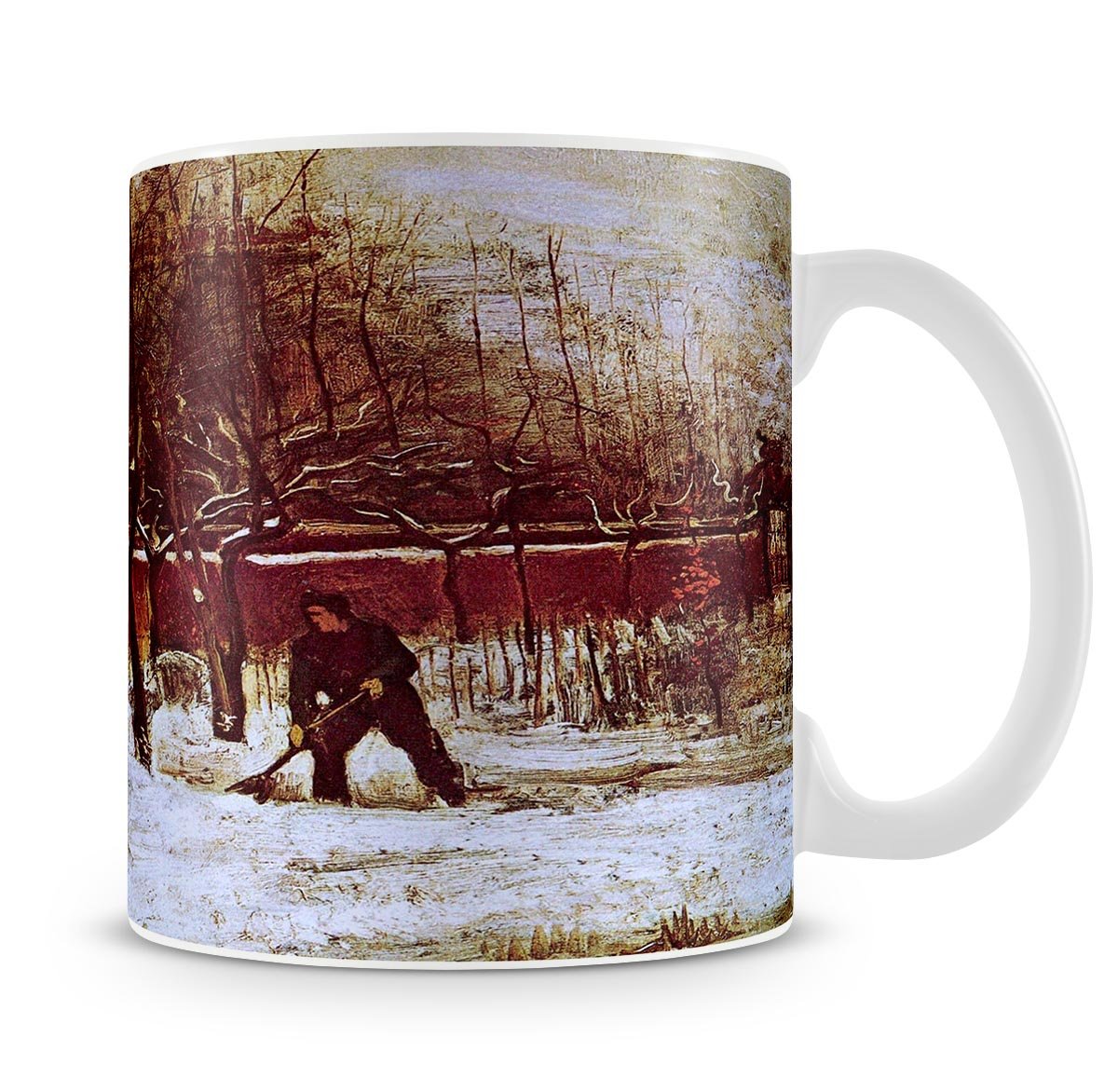 The Parsonage Garden at Nuenen in the Snow by Van Gogh Mug - Canvas Art Rocks - 4