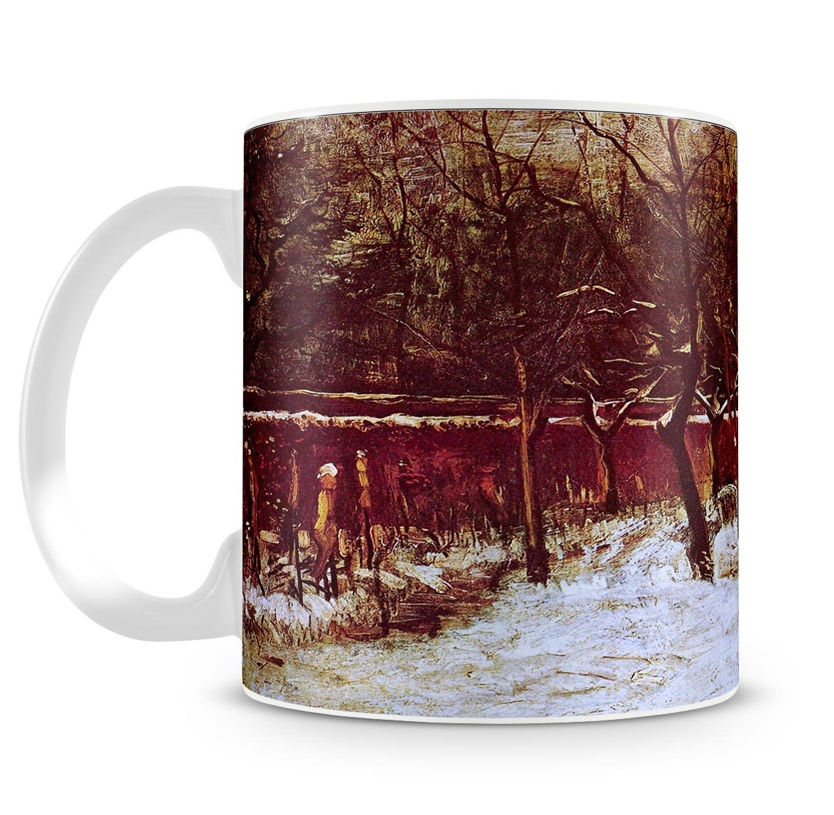 The Parsonage Garden at Nuenen in the Snow by Van Gogh Mug - Canvas Art Rocks - 4