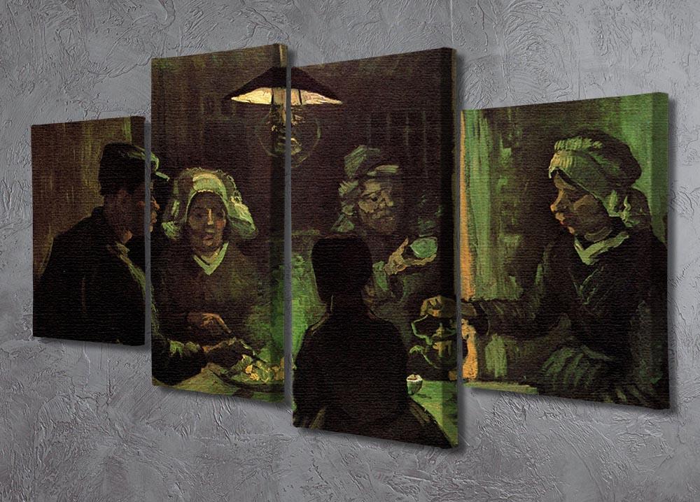 The Potato Eaters by Van Gogh 4 Split Panel Canvas - Canvas Art Rocks - 2