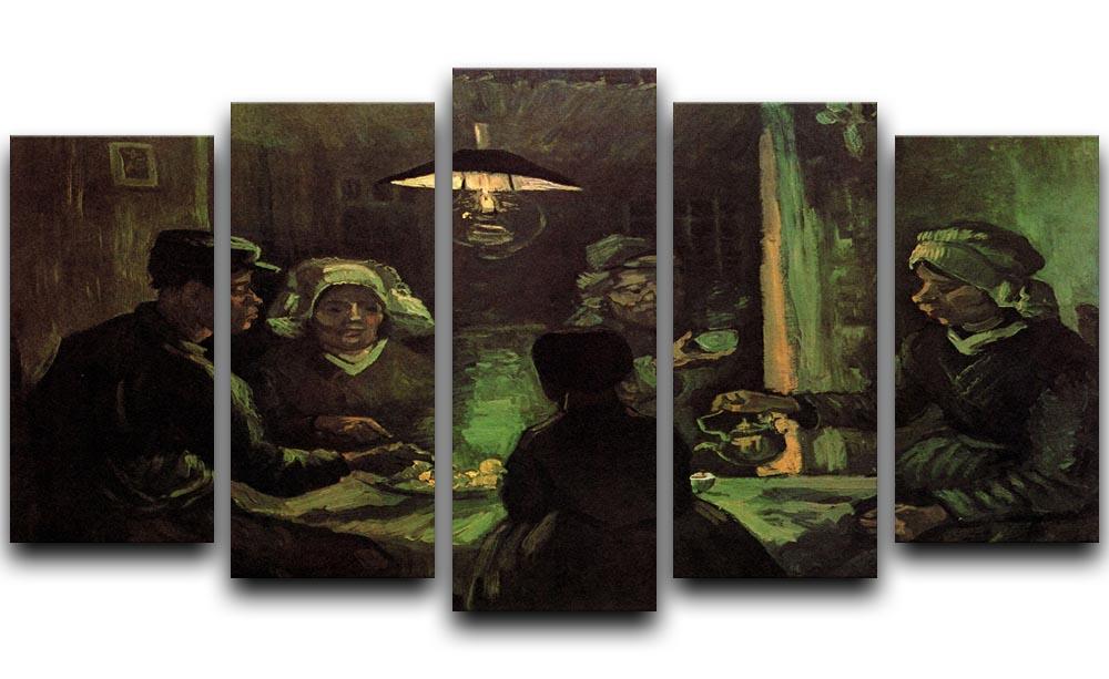 The Potato Eaters by Van Gogh 5 Split Panel Canvas  - Canvas Art Rocks - 1