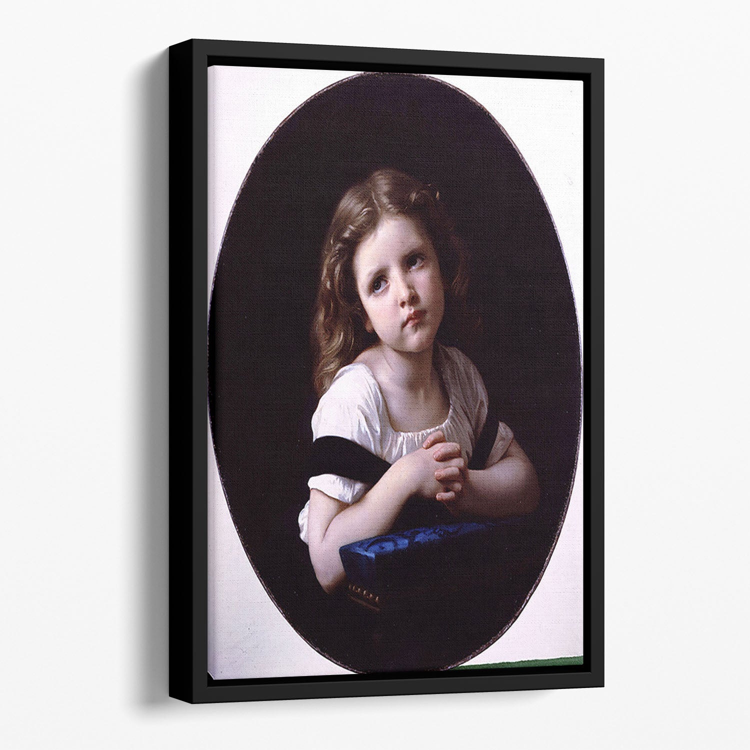 The Prayer By Bouguereau Floating Framed Canvas