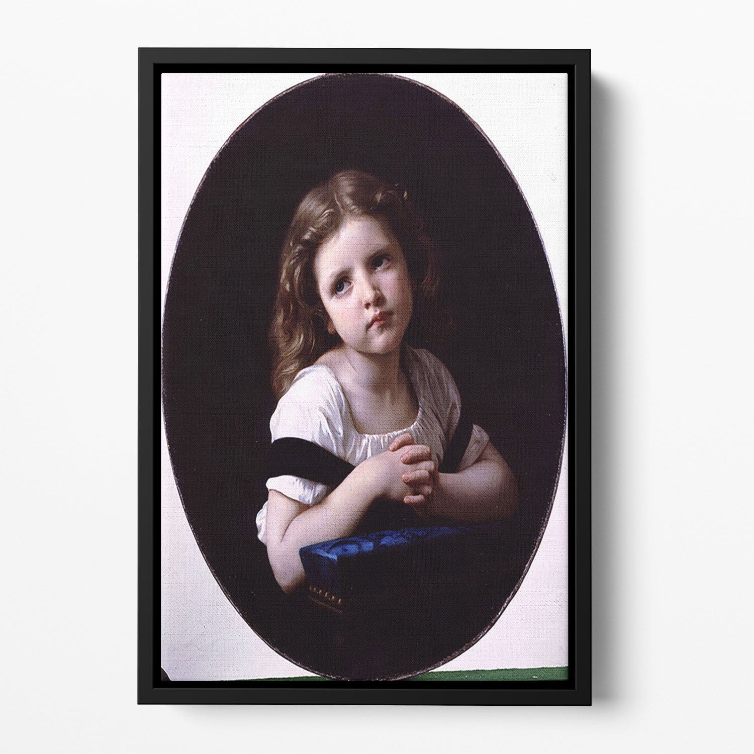 The Prayer By Bouguereau Floating Framed Canvas