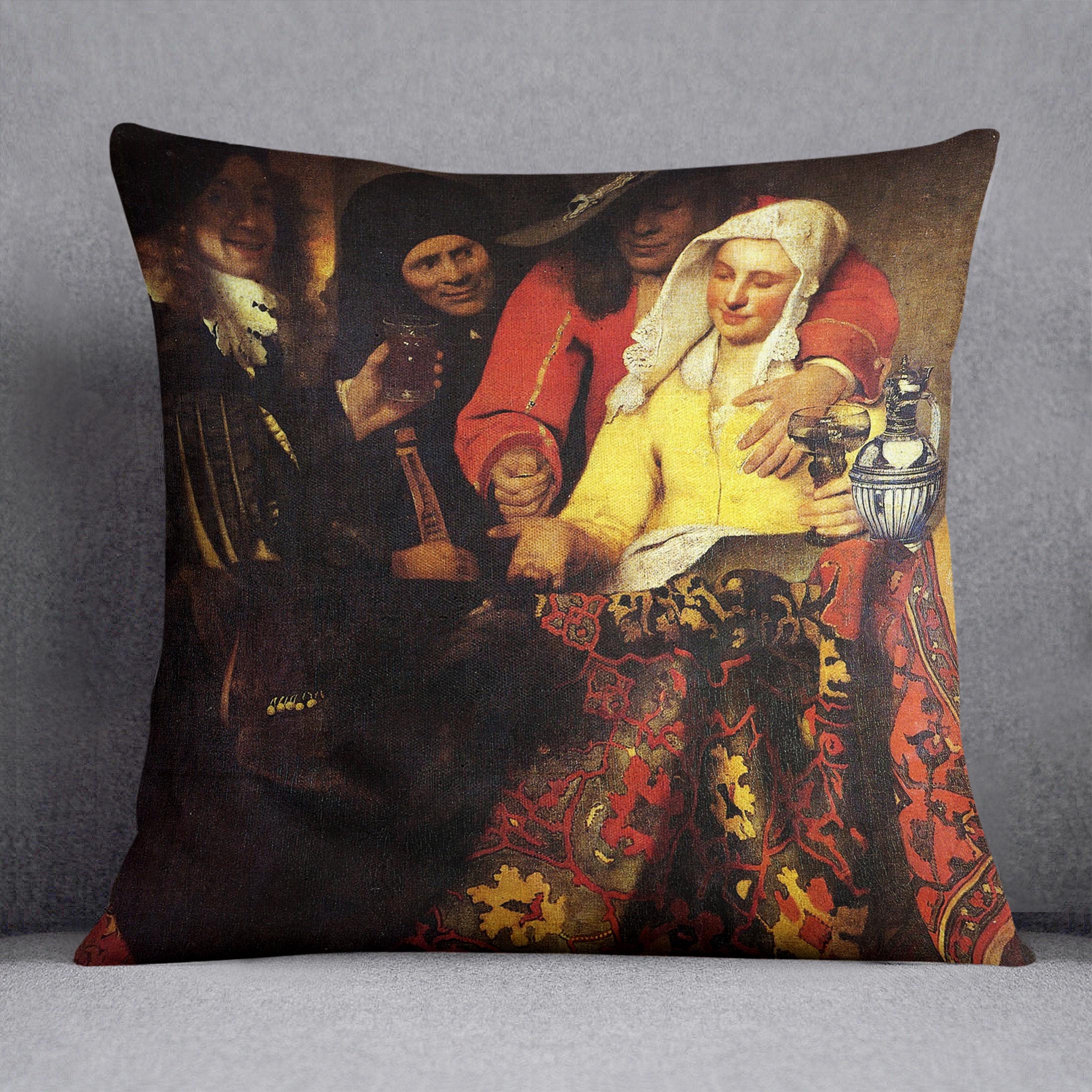 The Procuress by Vermeer Cushion
