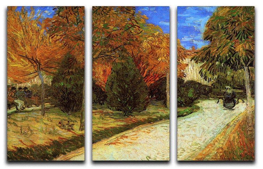 The Public Park at Arles by Van Gogh 3 Split Panel Canvas Print - Canvas Art Rocks - 4