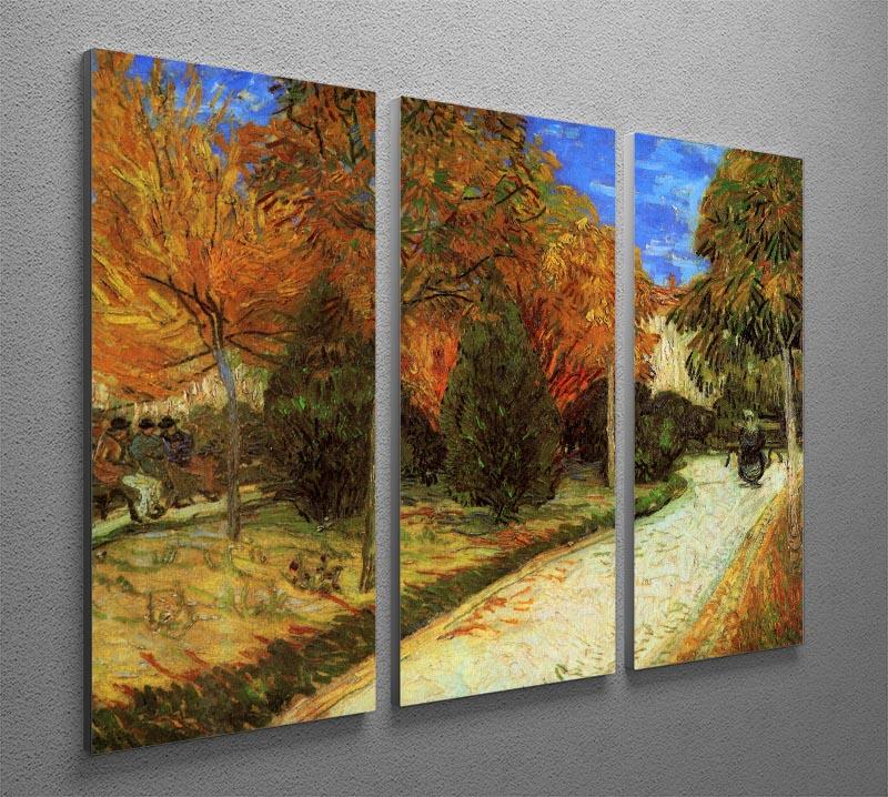 The Public Park at Arles by Van Gogh 3 Split Panel Canvas Print - Canvas Art Rocks - 4
