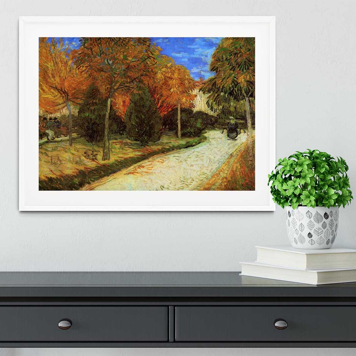 The Public Park at Arles by Van Gogh Framed Print - Canvas Art Rocks - 5