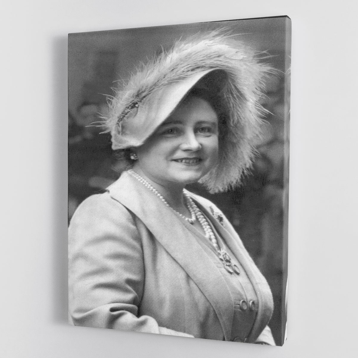 The Queen Mother at Lord Roberts Memorial Workshops in Dundee Canvas Print or Poster - Canvas Art Rocks - 1