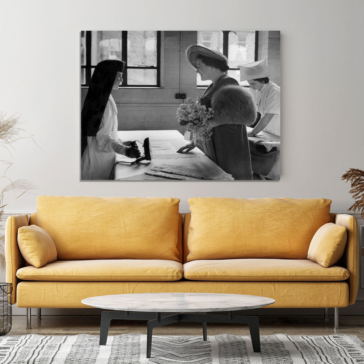 The Queen Mother at a training college Canvas Print or Poster - Canvas Art Rocks - 4