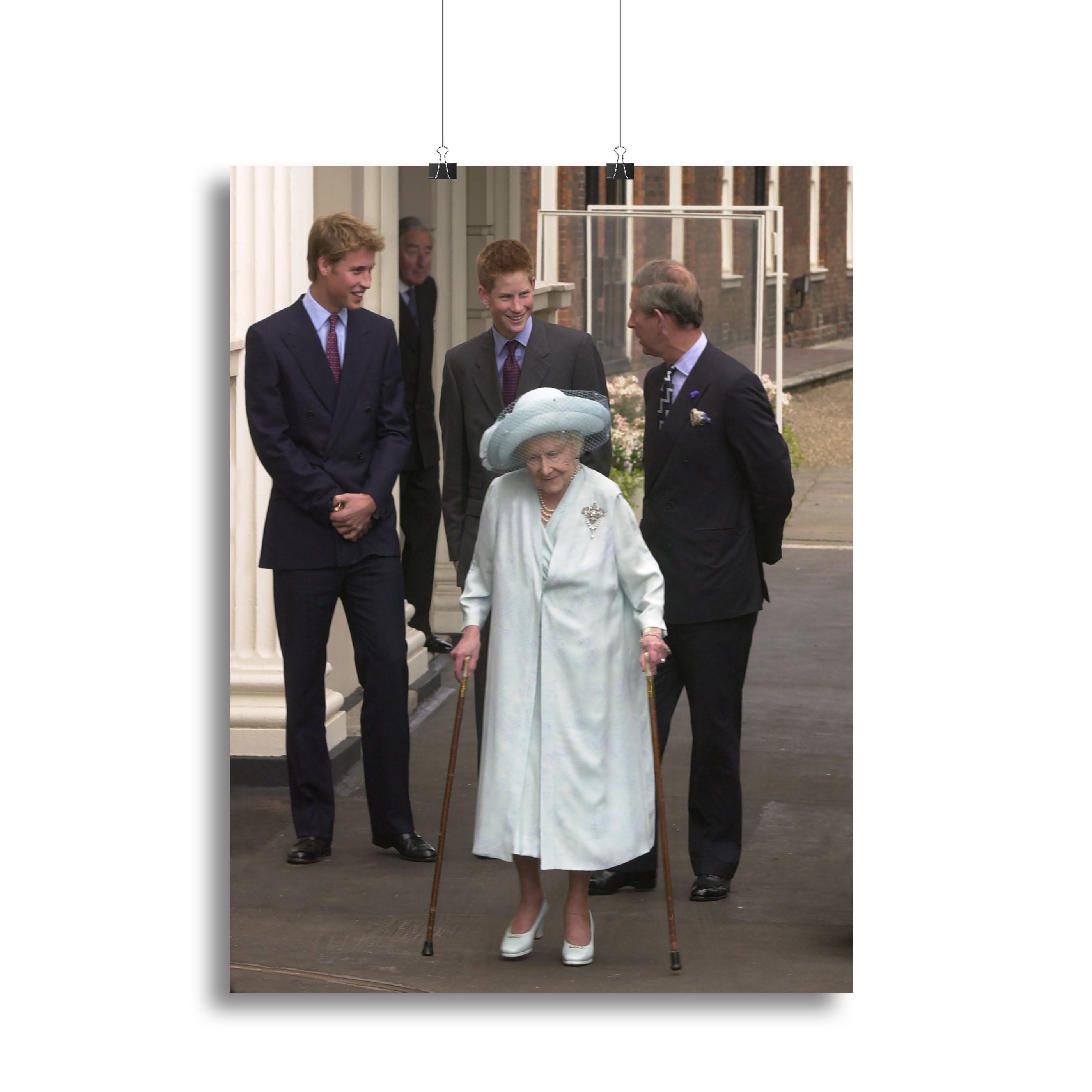 The Queen Mother on her 101st Birthday with family Canvas Print or Poster - Canvas Art Rocks - 2