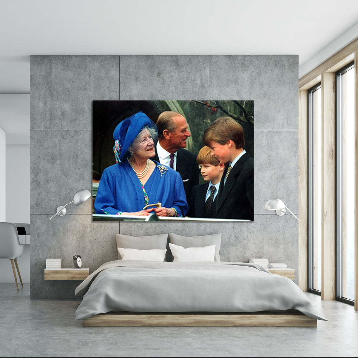 The Queen Mother with Prince William and Prince Harry Canvas Print or Poster - Canvas Art Rocks - 5