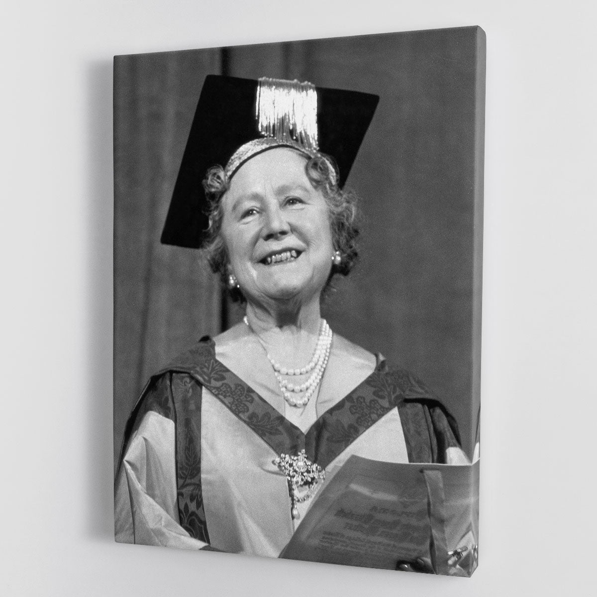 The Queen Mother with her honorary music degree Canvas Print or Poster - Canvas Art Rocks - 1